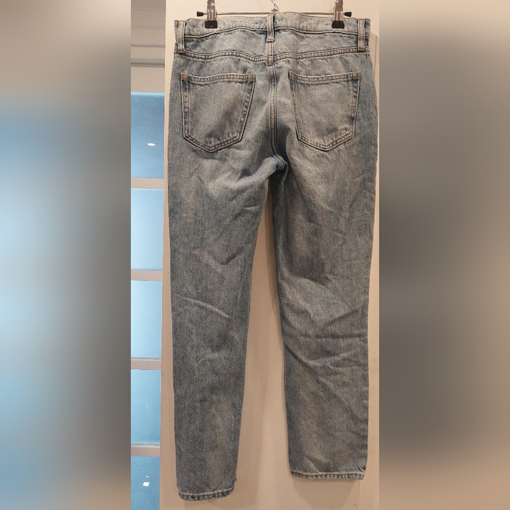 GAP Distressed Light Blue Straight Leg Jeans - Picture 6 of 6